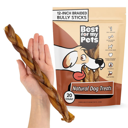 Bully Sticks for Dogs (12 Inch 20 Pack)