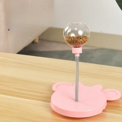 Spring-Mounted Treat Ball Dispenser Toy