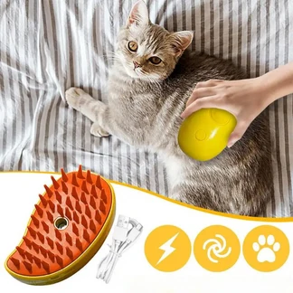 2-in-1 Self-Cleaning Pet Grooming Brush for Dogs & Cats