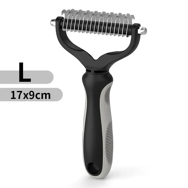2-in-1 Pet Deshedding Brush for Dogs & Cats