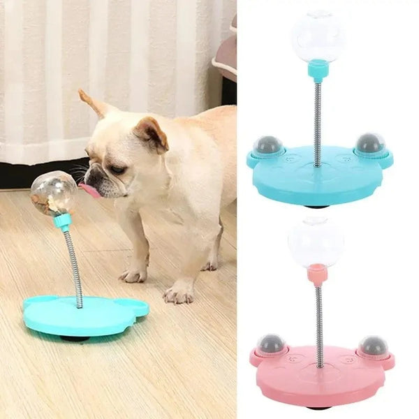 Spring-Mounted Treat Ball Dispenser Toy