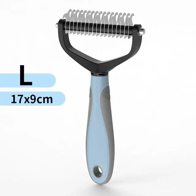 2-in-1 Pet Deshedding Brush for Dogs & Cats