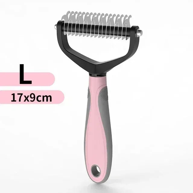 2-in-1 Pet Deshedding Brush for Dogs & Cats