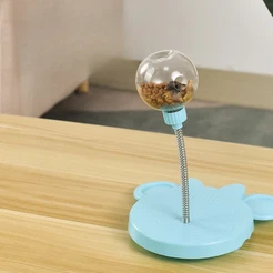 Spring-Mounted Treat Ball Dispenser Toy